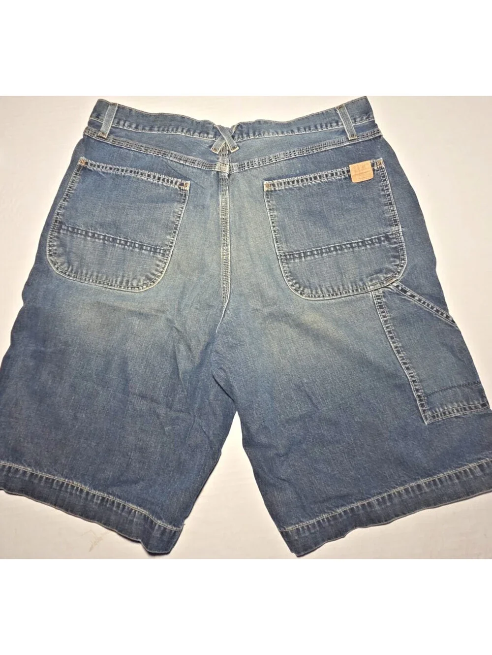 Vintage Y2K Old Navy Worker's Jeans Carpenter Shorts Mens 36 Blue Denim Utility